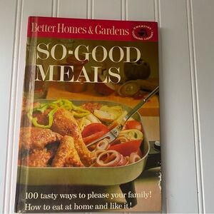 Better Homes And Gardens So-Good Meals Cookbook with Red and Gold Cover